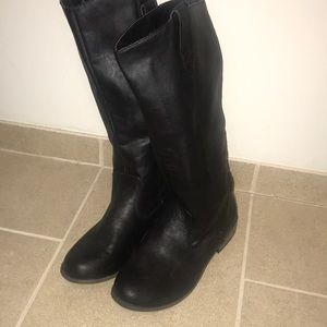Black Casual Riding Boots